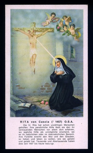 Santino holy card rita da - card,