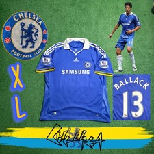 Adidas Chelsea FC Michael Ballack #13 2008/2009 Home Maglia Blu EPL Patch XL 