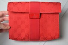 N6722 MAGNIFICA BORSA POCHETTE IN TELA ROSSA DI GUCCI VINTAGE