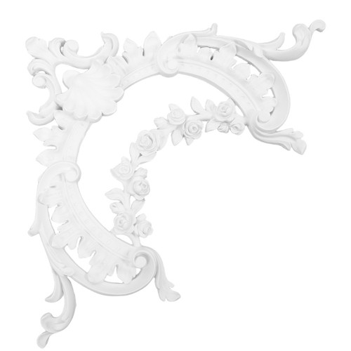 Angolo soffitto fiori intaglio