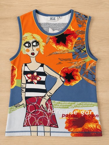 Top maglia smanicata cecil - top, di