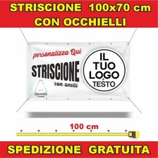 BANNER STRISCIONE PUBBLICITARIO 1m x 70cm  PERSONALIZZATO  BANNER PVC DA ESTERNO