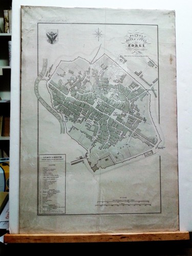 Pianta della città forlì - pianta,