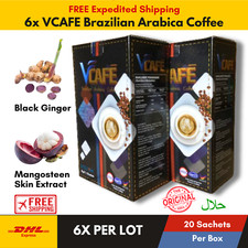 6X Premix Caffè Arabica Brasiliano, Zenzero Nero Spedizione Rapida DHL Gratuita