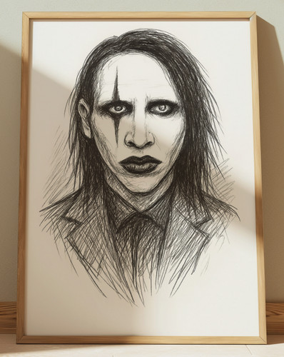 Marlyn manson disegno stampa - marlyn,
