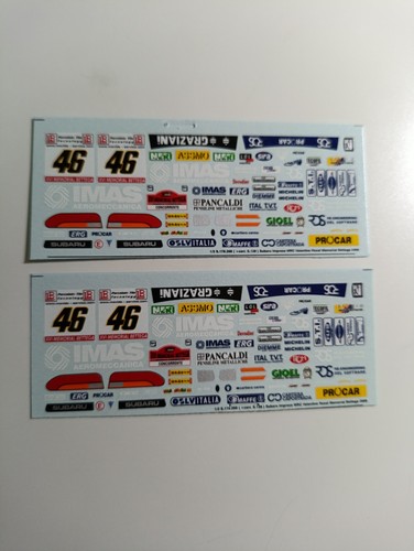 Decals subaru impreza - 1/43,