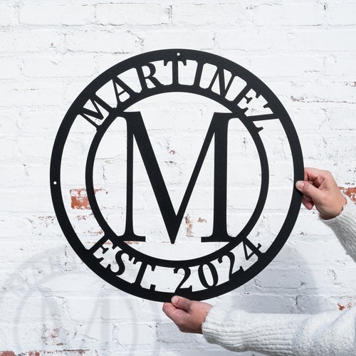 Insegna metallo monogramma - insegna,