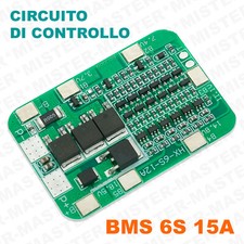 BMS 6S 15A CIRCUITO DI CONTROLLO E PROTEZIONE BATTERIE Li-ion 24V BILANCIATO
