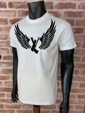 T-Shirt Uomo Elegante Vibrante Angeli Ali Top Imperiale Taglia Regolare 