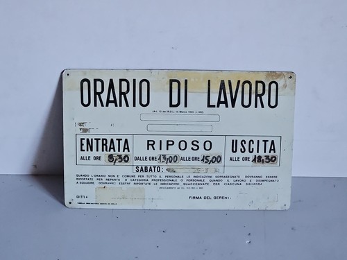 Orario lavoro vecchio - lavoro,