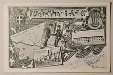 CARTOLINA MILITARE - DISTRETTO MILITARE DI GIRGENTI 60° NON VIAGGIATA 
