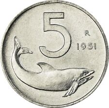 5 Lire Delfino dal 1951 al 2001 da BB+ a FDC Rotolino o Divisionale