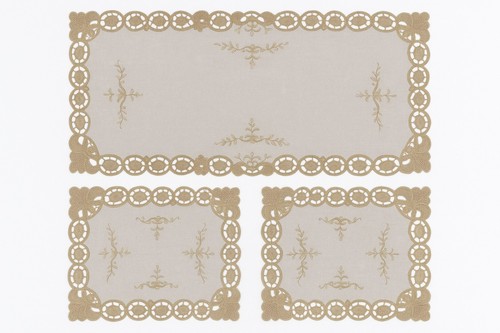 Centrini set pezzi puro - 3, lino