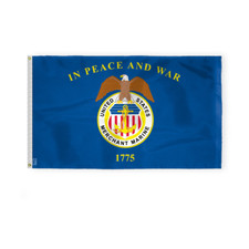 Bandiera AGAS US Merchant Marine - USMM - nylon stampato 200D, occhielli in ottone