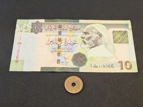 Banconota dinari libia - da, 10