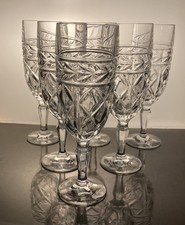 6 bicchieri vintage taglio