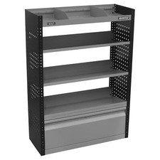 Sealey Scaffale Modulare Inclinato Furgone Sistema di Stoccaggio Acciaio Sistema 3 Ripiani Grigio