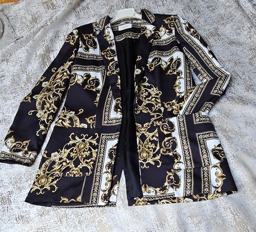 Blazer lungo con stampa - con,