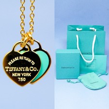 Collana Tiffany oro e blu