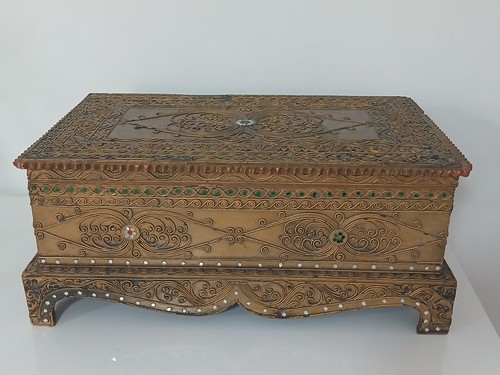 Antico cofanetto legno - antico,