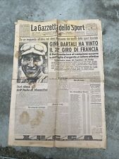 GINO BARTALI HA VINTO IL TOUR DE FRANCE LA GAZZETTA DELLO SPORT 1/8/1938 