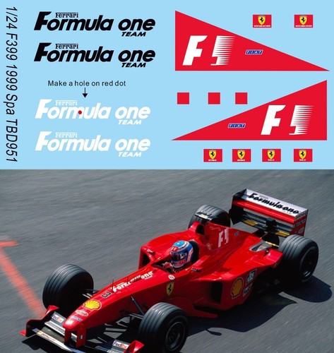 Decals per ferrari f399 - 1/24,