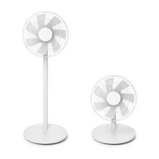Fan with battery floor lamp