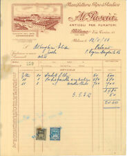 Fattura intestata AL PASCIA' Manifattura Pipe di Radica, Milano 1953