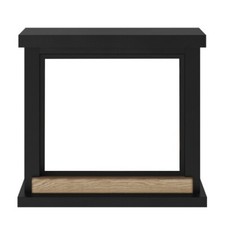 Cornice Finto Camino Decorativa Tagu Hagen Caminetto in Legno MDF Nero