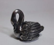 Statua Cigno Laminato Argento