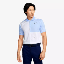Nike Golf Victory + Dri-Fit Golf Polo FD5827-425 Blu Nuove con etichette varie taglie
