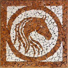 TESTA DI CAVALLO a MOSAICO di