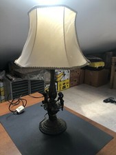 Abajour Lampada in ottone come da foto alt. cm 37 senza paralume