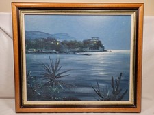 Dipinto olio cornice legno