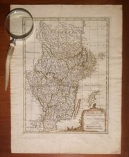 Antica cartina Svezia merid. -