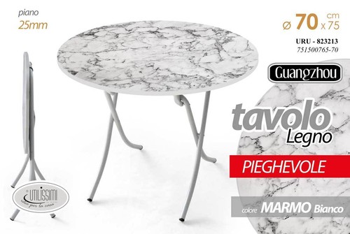 Tavolo tondo pieghevole - tavolo,