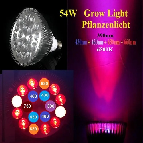 Lampada led grow piante - led, 54w