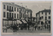 Cartolina Oderzo piazza Vittorio Emanuele caffè Treviso paesaggistica T14