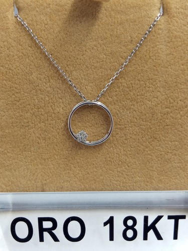 Collana oro bianco 750 18 - bianco,