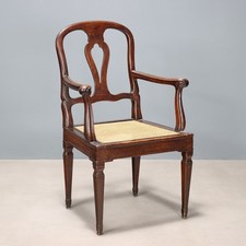 Poltrona Antica Noce Seduta