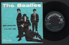 7" BEATLES SHE LOVES YOU / I'LL GET YOU DARK GREEN PARLOPHON ITALY QMSP 16347