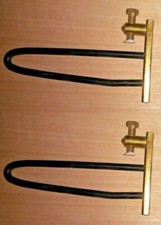 ANTICHE REGGI MENSOLA REGGI PIANO PER MENSOLA IN VETRO, LEGNO 10 CM OTTONE 2 pz