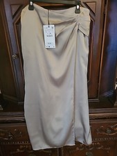 zara gonna midi effetto raso