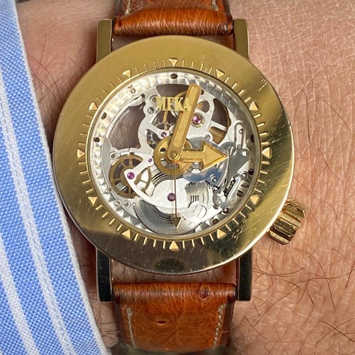 Orologio meka scheletrato - orologio,