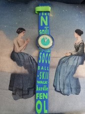 Vintage Pop Swatch Orologio Polso Tessuto Plastica Sport Anni 90 no pila no box