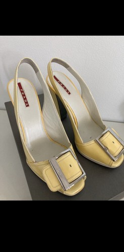 Scarpe tacco prada gialle - tacco,