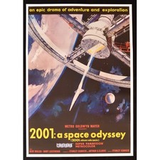 manifesto 2001 ODISSEA NELLO SPAZIO stanley kubrick sci fi fantascienza W16