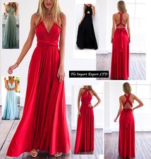 Vestito Lungo Donna Trasformabile Woman Maxi Dress Different Wears 110178 VER