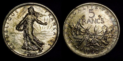 Francia 1960 franchi au - francia,