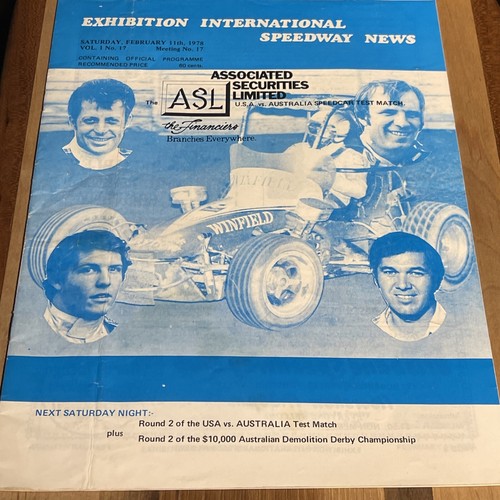 Programma australian speedcar - programma,